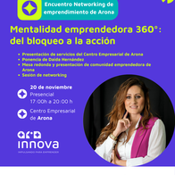 Encuentro con el emprendimiento de Arona. Mentalidad emprendedora 360: del bloqueo a la acción